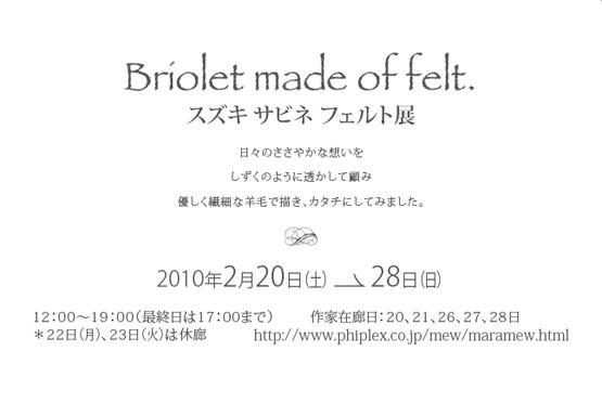 Briolet made of felt   /@XYLTrltFgW2